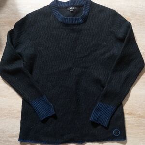 SALE! All birds The Jumper 100% Merino Wool Black and Blue Sweater Mens Small